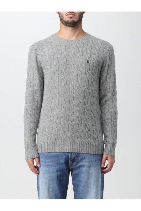 Cable knit sweater in wool and cashmere POLO RALPH LAUREN UOMO MAN