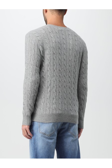 Cable knit sweater in wool and cashmere POLO RALPH LAUREN UOMO MAN