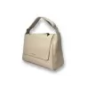 Borsa a spalla media Sveva Soft in pelle con traco ORCIANI BT2006SOF AVORIO