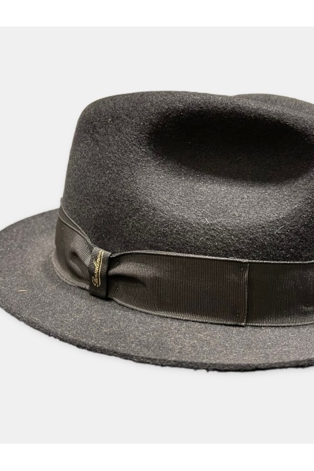 FEDORA RASATO TESA PICCOLA CINTA CANNETE BORSALINO 270365 0421