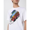 MENS REGULAR FIT T-SHIRT SKULL STRIPE PAUL SMITH MAN