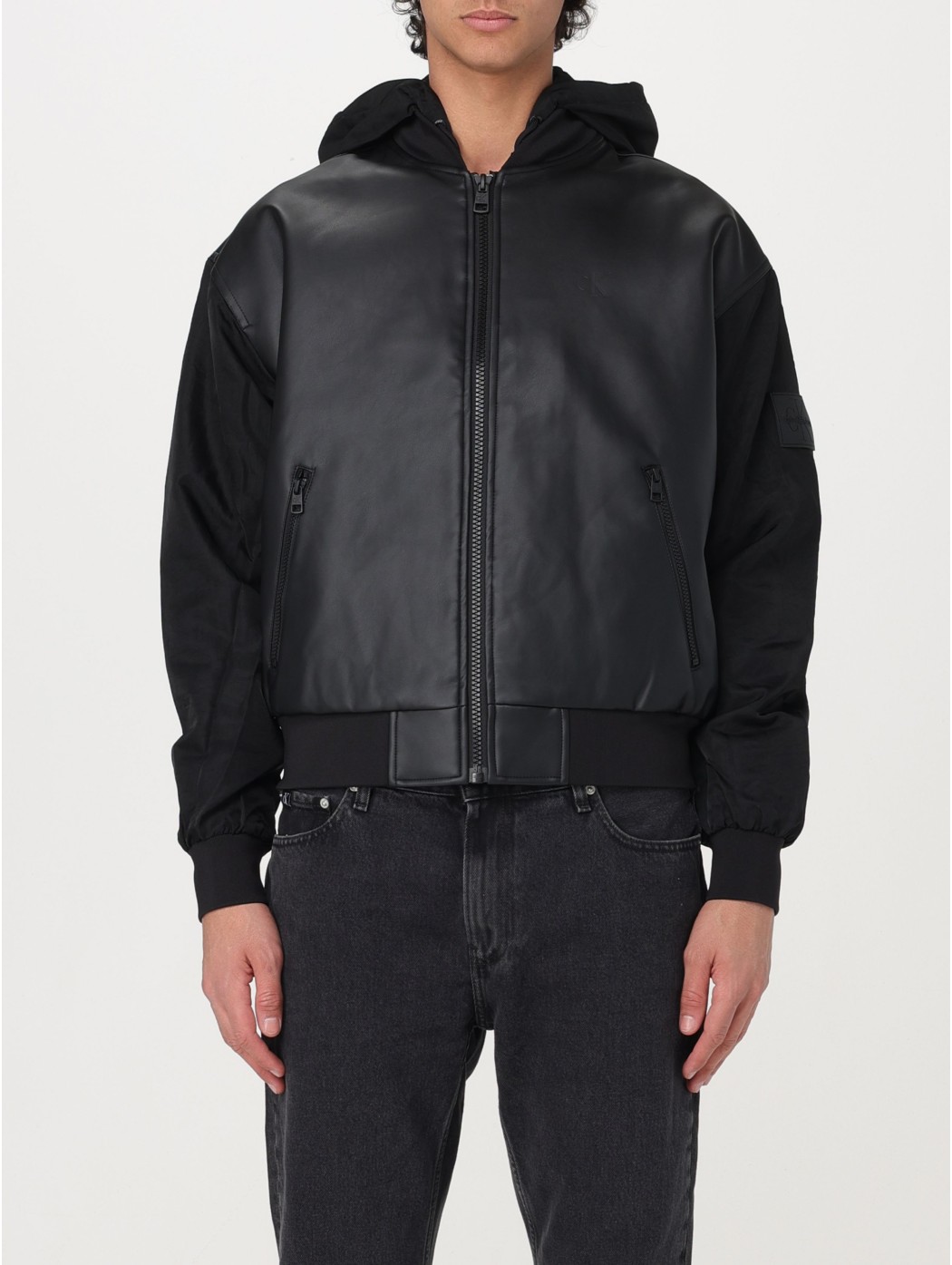 FAUX LEATHER BOMBER CALVIN...