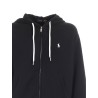 BLACK SWEATSHIRT WITH EMBROIDERED PONY POLO RALPH LAUREN DONNA WOMAN