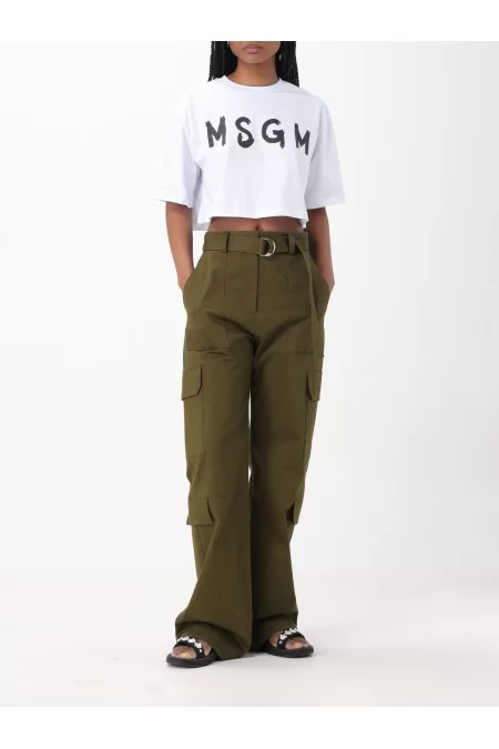 MSGM MSGM Maglietta da donna in cotone biologico, comoda e alla moda