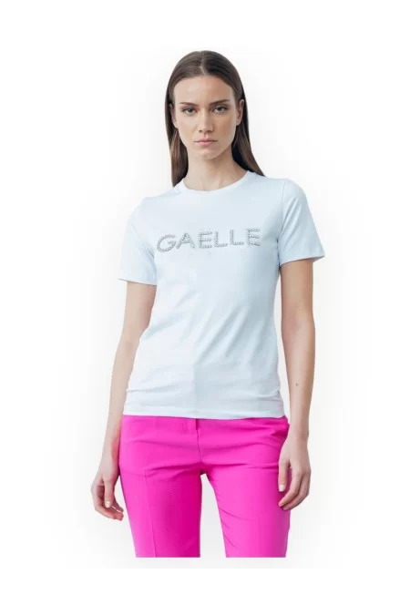 GAELLE T-SHIRT CON LOGO STRASS