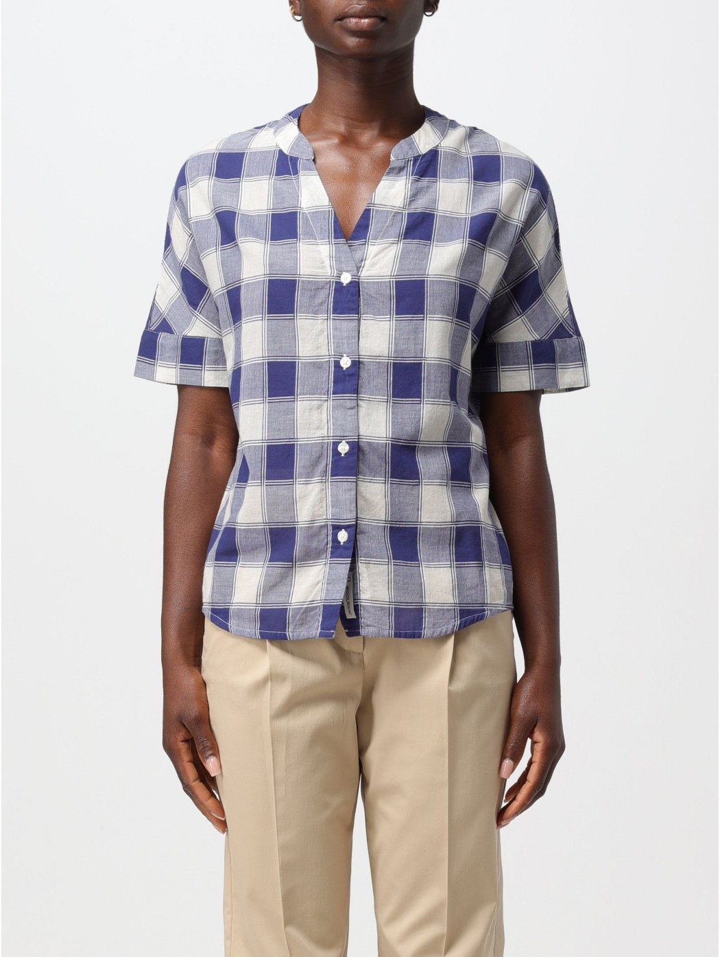 CHECK VOILE SHIRT WOOLRICH...