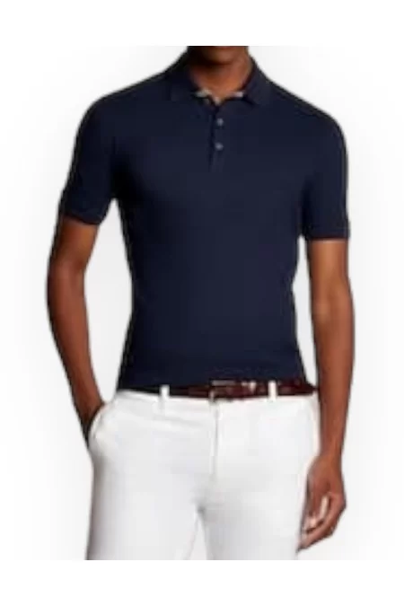 FAY POLO DB COLLAR PIQUET STR BICOLOR