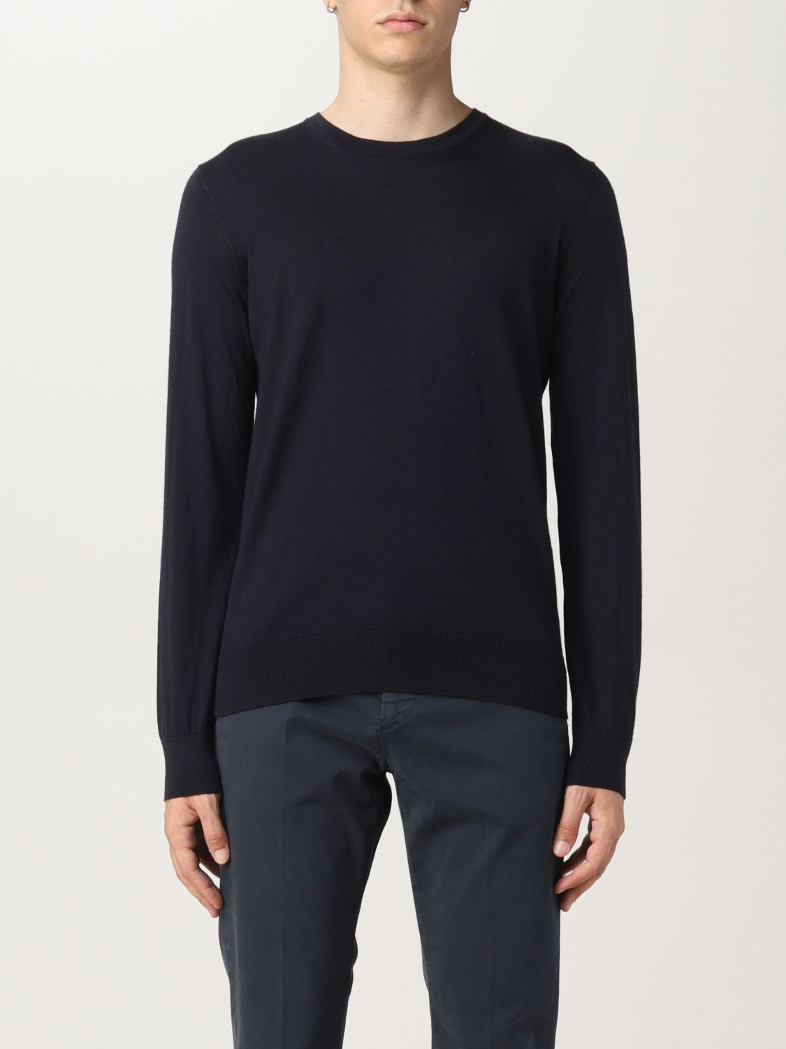 CASHSETA LIGHT CREW NECK IN NAVY BLU ZEGNA E8J00110 B98