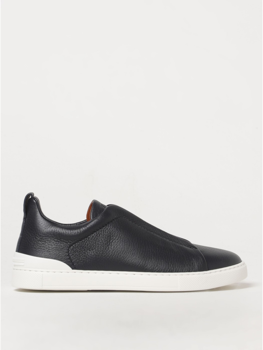 TRIPLE STITCH LOW-TOP SNEAKERS IN BLU NAVY ZEGNA MAN