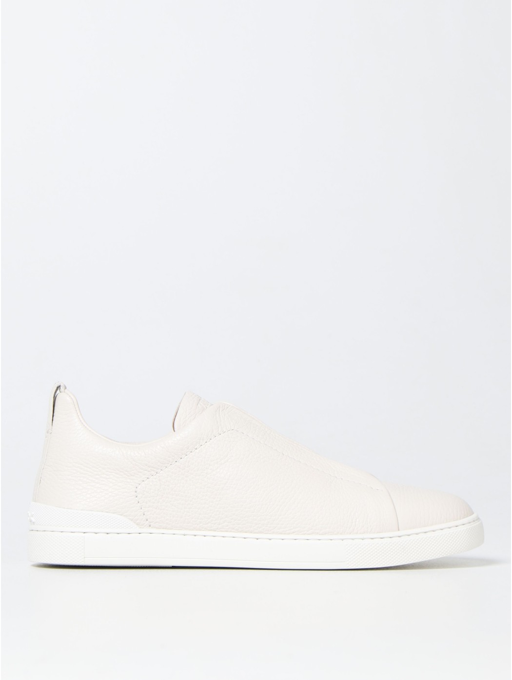 TRIPLE STITCH LOW-TOP SNEAKERS IN OFF WHITE ZEGNA MAN