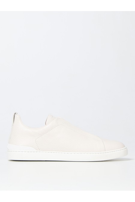 TRIPLE STITCH LOW-TOP SNEAKERS IN OFF WHITE ZEGNA MAN