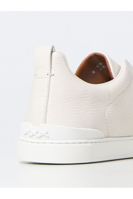 TRIPLE STITCH LOW-TOP SNEAKERS IN OFF WHITE ZEGNA MAN