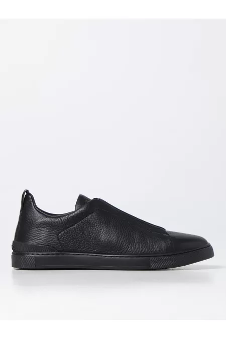 SNEAKERS della nuova collezione AI 2024 TRIPLE STITCH LOW-TOP SNEAKERS IN BLACK ZEGNA LHCVOS4667Z NEE