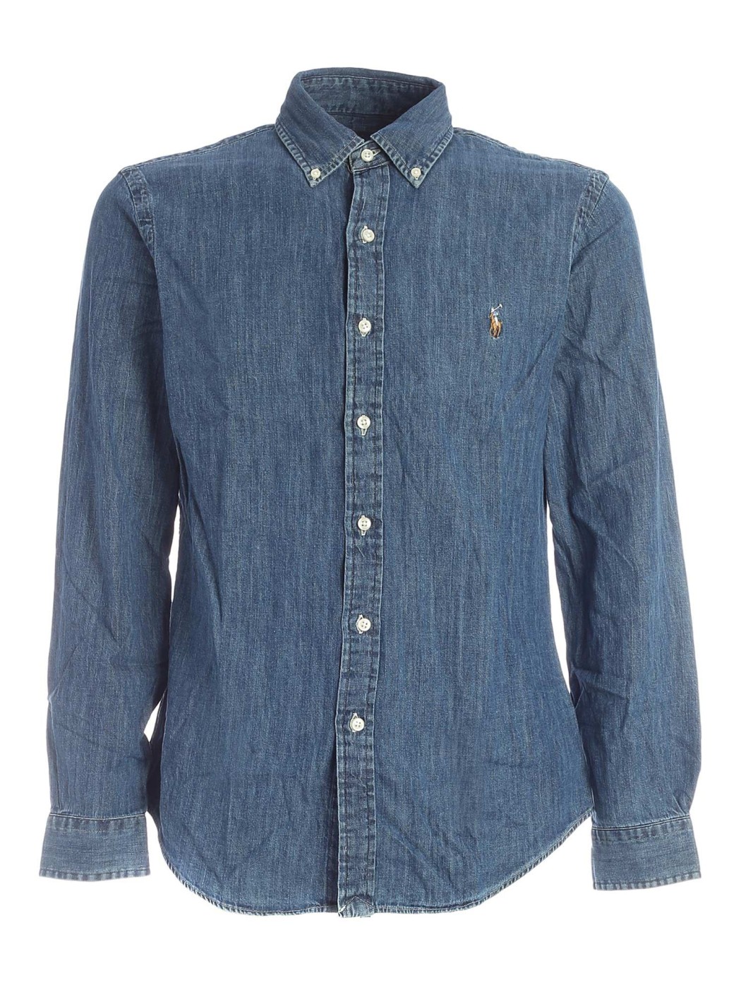 Camicia sportiva in denim...