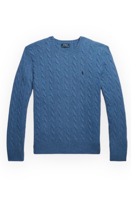 Cable knit sweater in wool and cashmere POLO RALPH LAUREN UOMO MAN