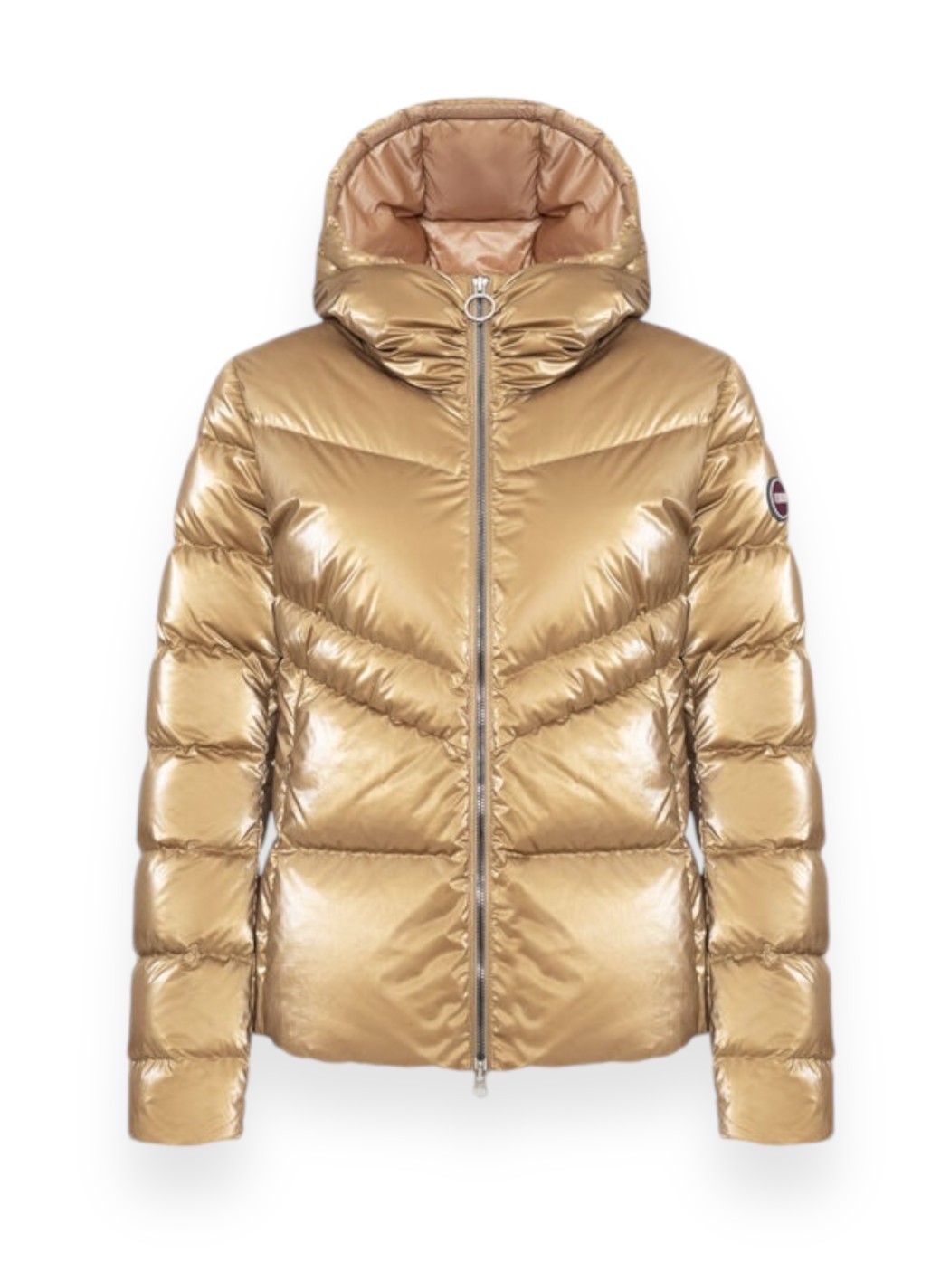 WOMEN'S GOLD DOWN JACKET WITH METALLIC EFFECT COLMAR WOMAN