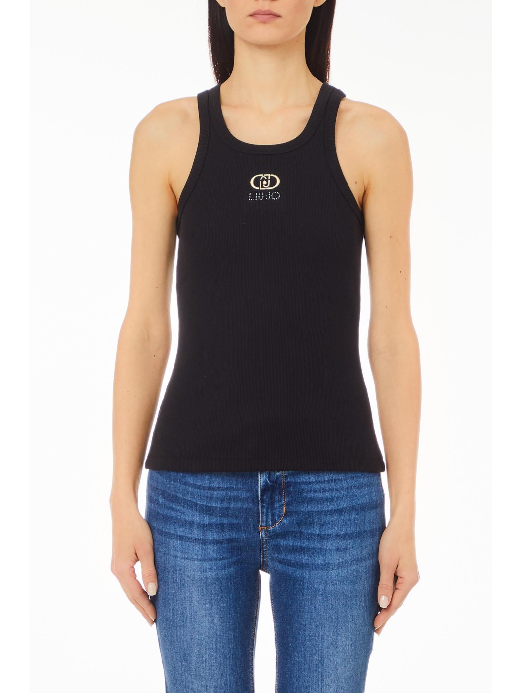 TANK TOP LOGO LIU JO WHITE WOMAN