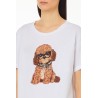 T-SHIRT M/C ANIMALS 3D CANE LIU JO WHITE WOMAN