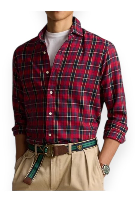 Custom-Fit tartan twill shirt POLO RALPH LAUREN UOMO MAN