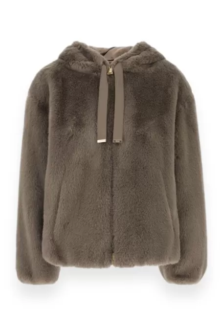 BOMBER SOFT FAUX FUR HERNO WOMAN