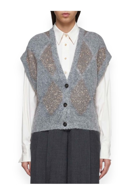 CARDIGAN S/M BRUNELLO CUCINELLI DONNA MCM518806 CYT56