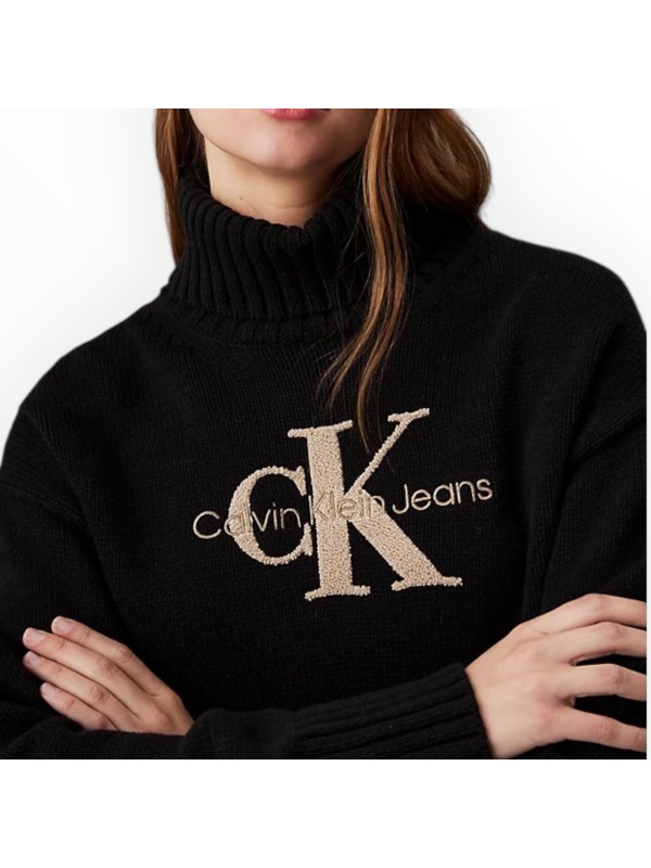 CHENILLE MONOLOGO SWEATER CALVIN KLEIN J20J224229 BEH