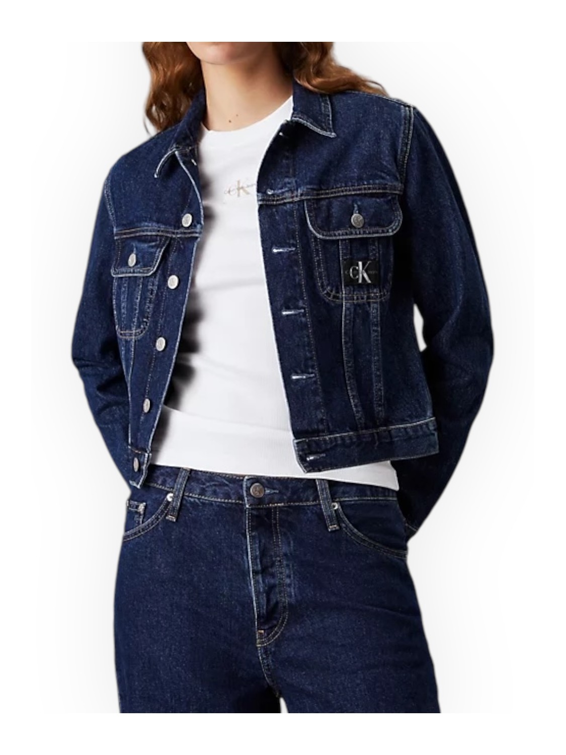 CROPPED 90'S DENIM JACKET CALVIN KLEIN J20J223670 1A4