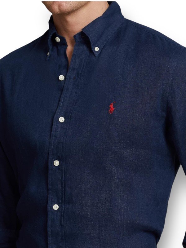 Camicia in lino Custom-Fit POLO RALPH LAUREN UOMO 710794141 002