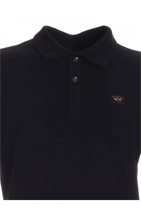 POLO BASE COTONE NERO PAUL&SHARK C0P1070 011