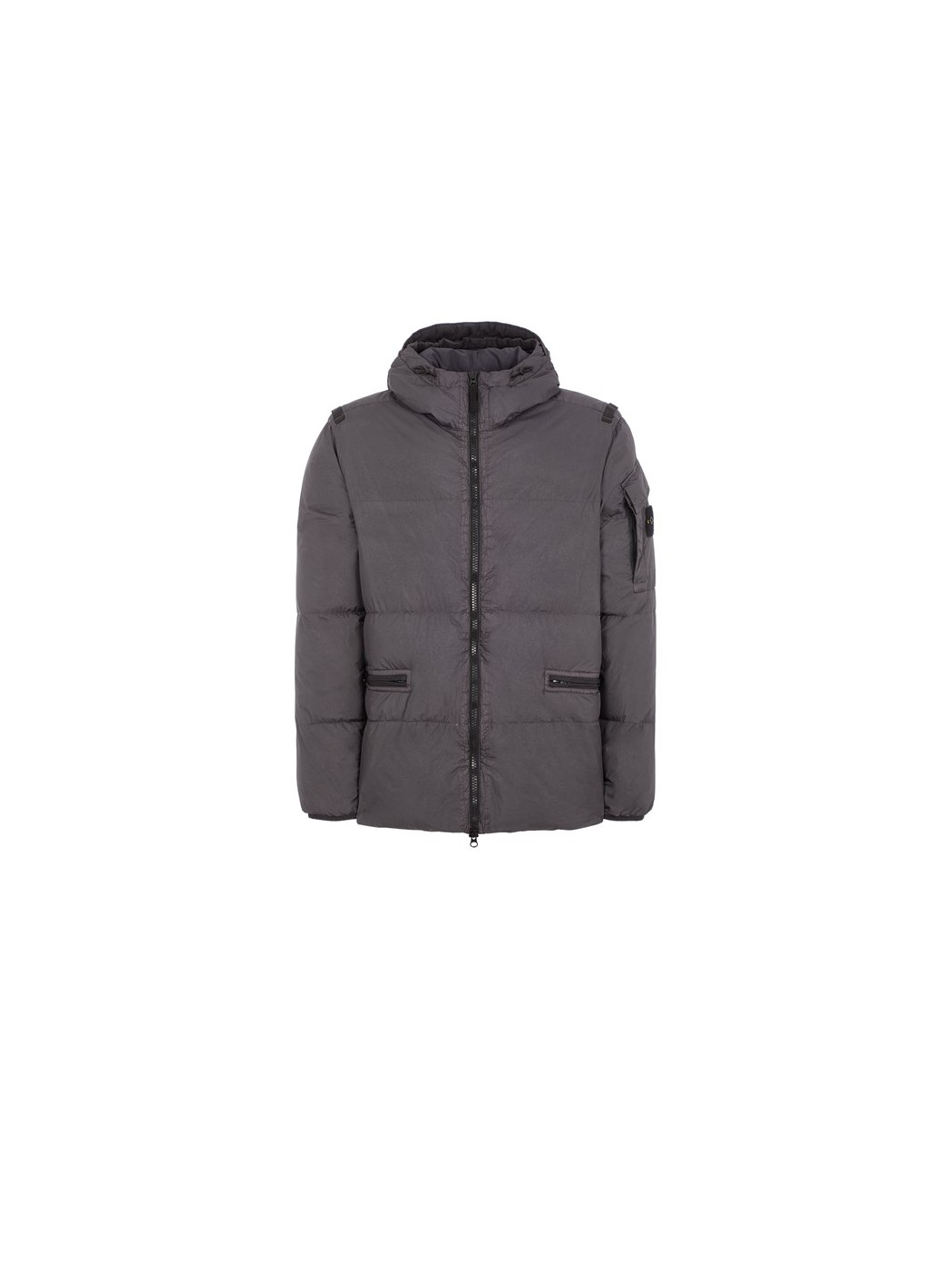 HOODED DOWN JACKET  STONE...