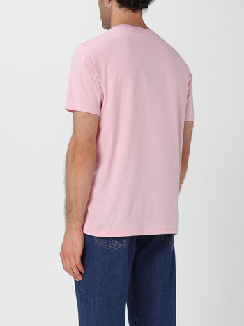 Organic cotton t-shirt rosa con dettaglio logo - 2
