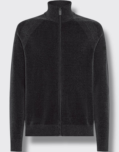 Velvet full zip knit