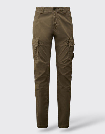 Cargo pants in stretch satin
