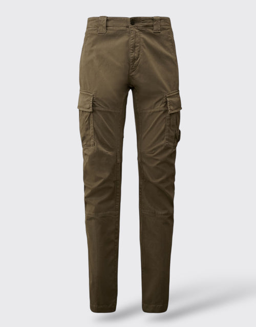 Cargo pants in stretch satin