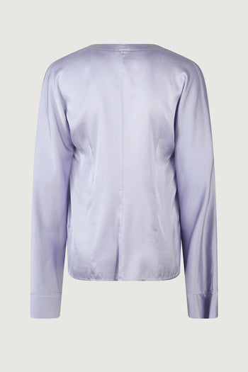 Shiny stretch silk satin shirt - 3