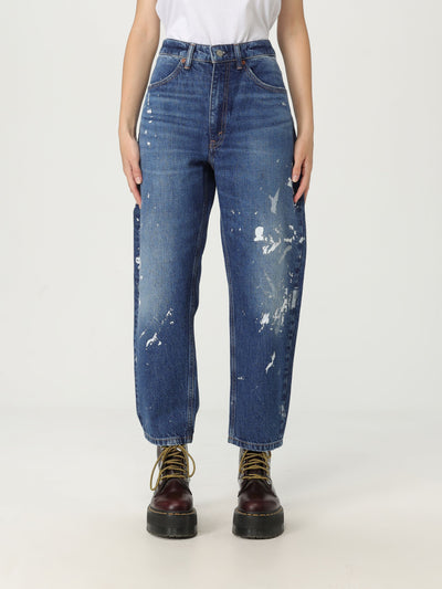 Woven boyfriend pants