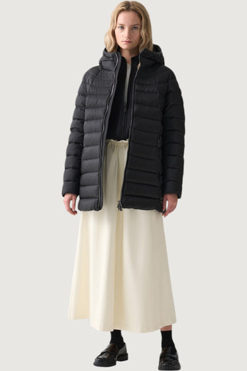 Piumino a trapezio con cappuccio - 4