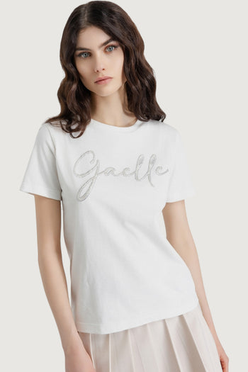 T-shirt con logo ricamato - 2