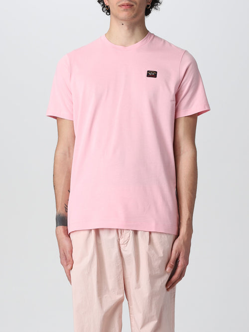 T shirt base cotone rosa