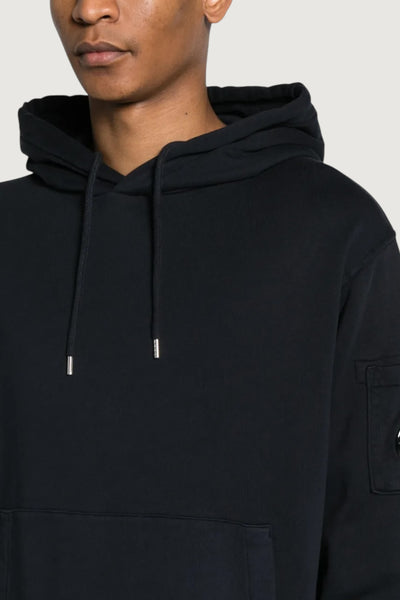 Sweatshirtsweat hooded  in diagonal fleece