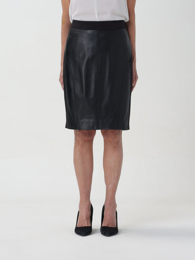 Giocosa gonna in pelle e drill strech