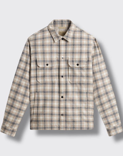 Wool check alaskan skirt jacket