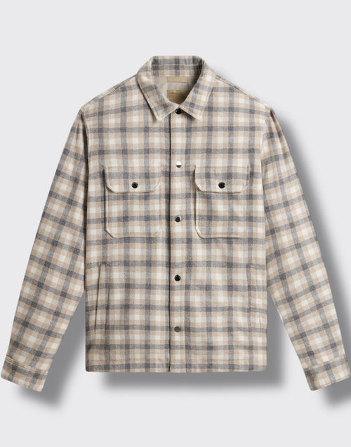 Wool check alaskan skirt jacket