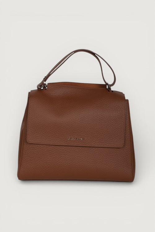 Borsa a spalla media sveva soft in pelle con traco