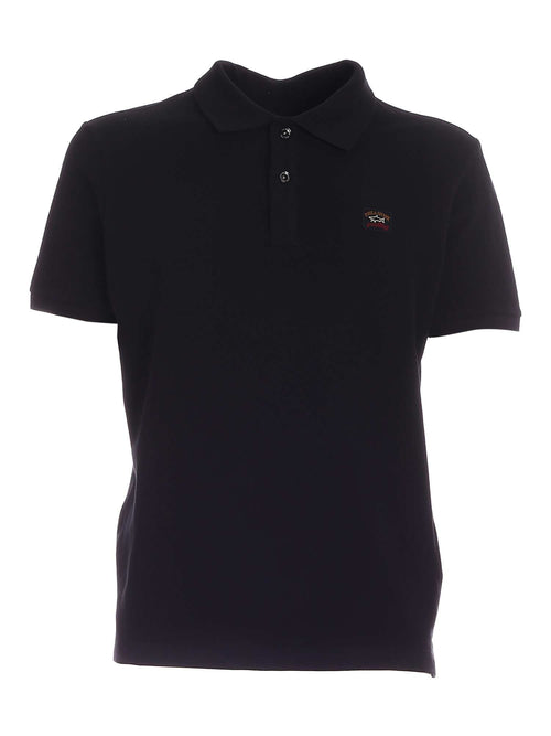 Polo base cotone nero