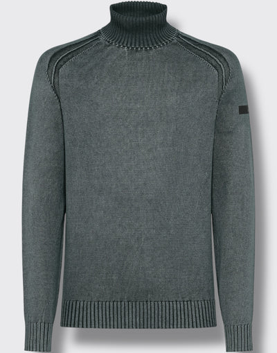 Cotton techno wash turtleneck  knit