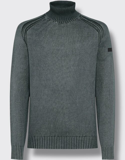 Cotton techno wash turtleneck  knit