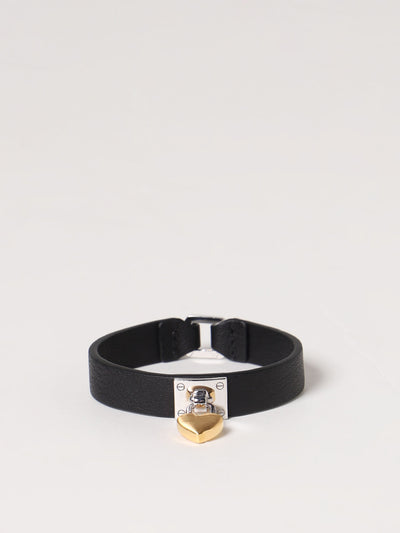 Heart padlock leather bracele