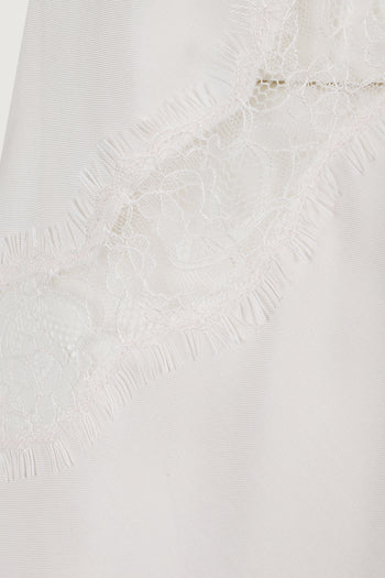 Lydia top twill con pizzo - 2