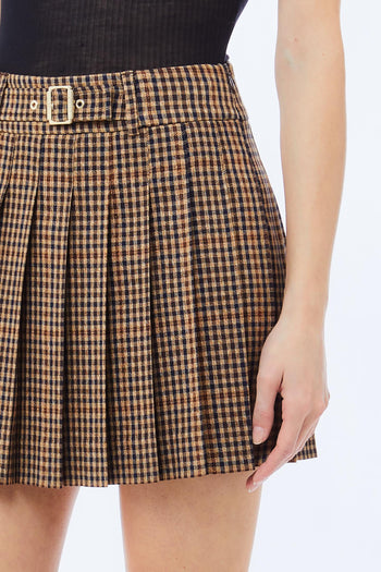 Gonna mini pieghe cintino - 3